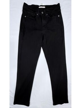 Classic Straight Black Jeans for Women, 27x30 Mid-Rise Fit